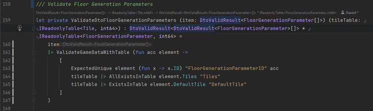 Floor Generation Parameters validation