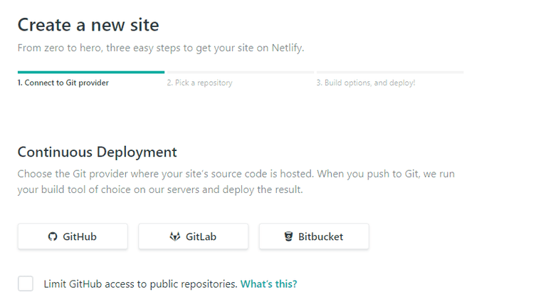 Netlify Step 1