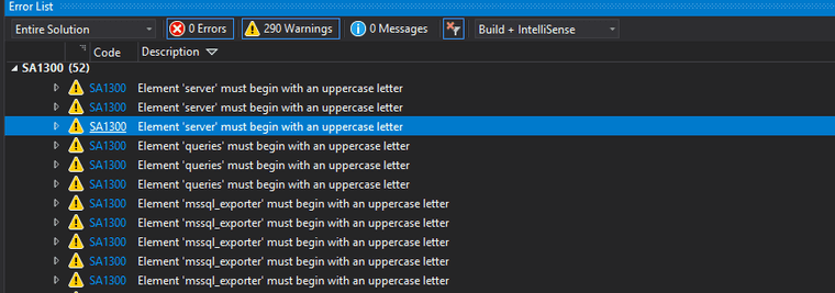 Naming convention