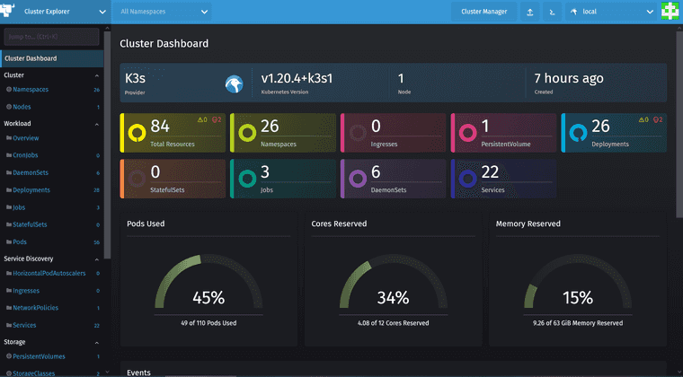 Rancher Cluster Explorer