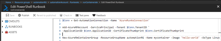 Runbook code