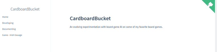 Docsify CardboardBucket Starting page